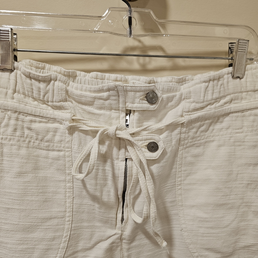 We The Free; Free People; Park Ave Pull-On Cargo Pants; Size Large; Ivory; EUC - Picture 6 of 11